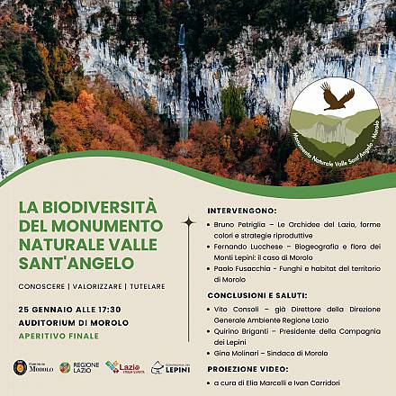 La biodiversità del monumento naturale valle sant'angelo - presentazione catalogo monumenti naturali dei monti lepini